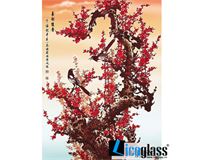 TRANH KÍNH HOA ĐÀO ĐẸP LCG02