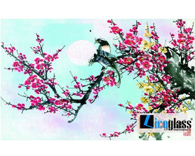 TRANH KÍNH HOA ĐÀO ĐẸP LCG01