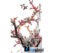 TRANH KÍNH HOA ĐÀO ĐẸP LCG05