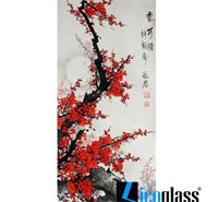 TRANH KÍNH HOA ĐÀO ĐẸP LCG04