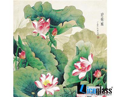 TRANH KÍNH HOA SEN ĐẸP LCG70