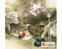 TRANH KÍNH HOA SEN ĐẸP LCG69