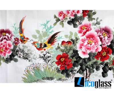 TRANH KÍNH HOA MẪU ĐƠN ĐẸP LCG02