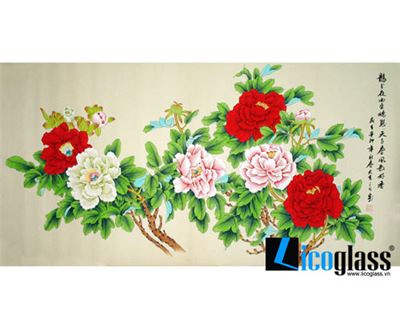 TRANH KÍNH HOA MẪU ĐƠN ĐẸP LCG01