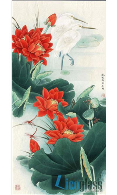 TRANH KÍNH HOA SEN KHỔ ĐỨNG 06