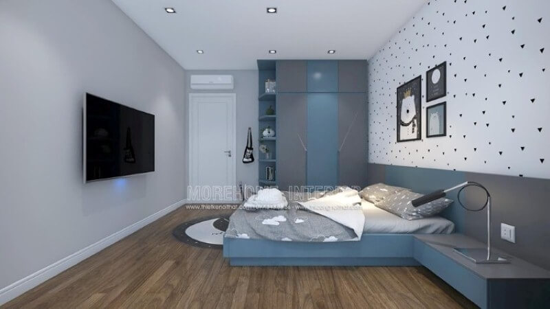 Tủ quần áo trẻ em với sắc màu đa dạng sẽ là lựa chọn ấn tượng cho phòng bé Thiết kế chung cư