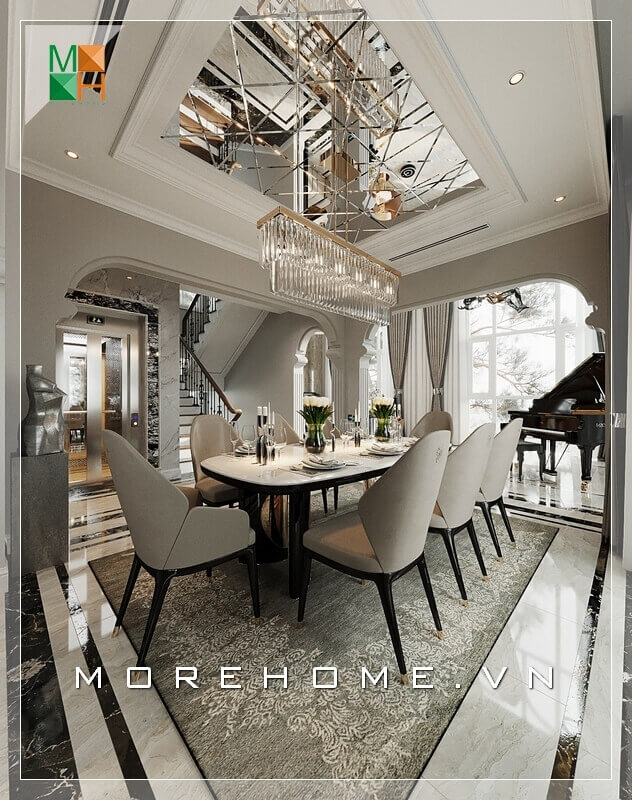 Thiết kế nội thất phòng khách phong cách đương đại đẹp cho biệt thự, nhà phố Thiết kế nội thất phòng khách biệt thự