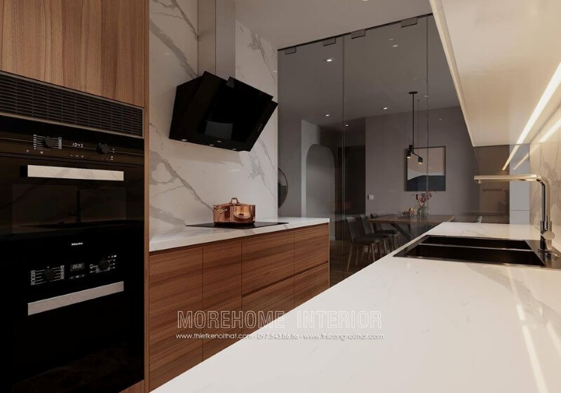 Thiết kế nội thất phòng bếp chung cư hiện đại Xu hướng thiết kế phòng bếp đẹp, hiện đại