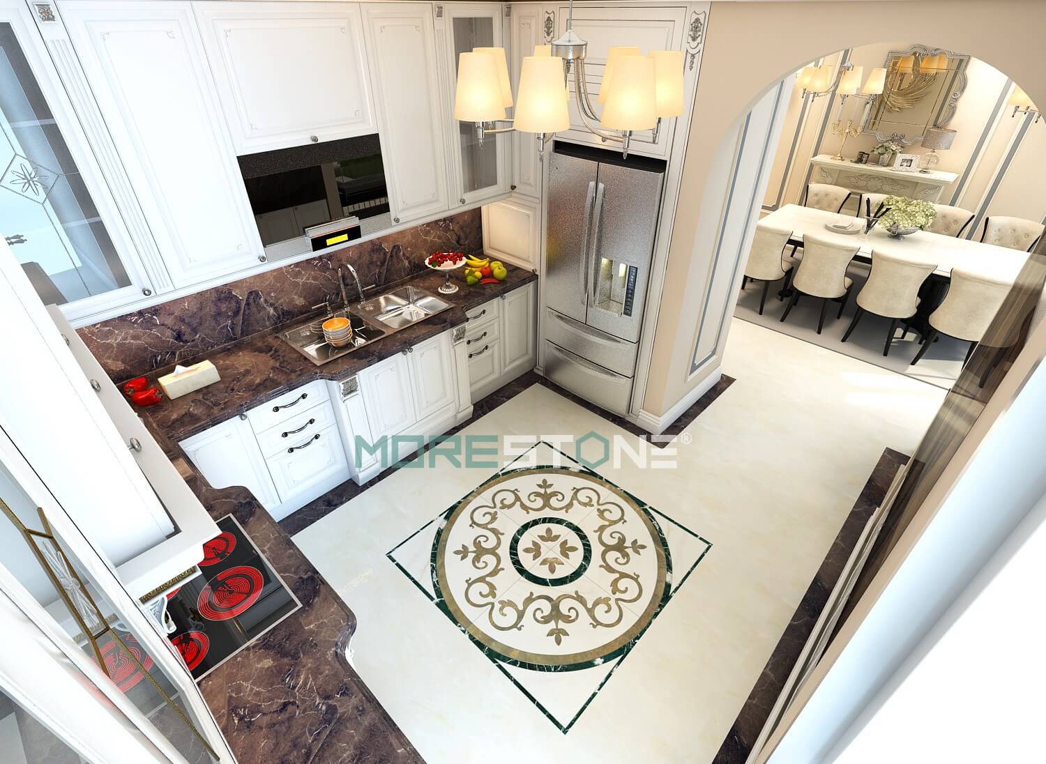 Thi công hoa văn biệt thự cao cấp Xu hướng thiết kế phòng bếp đẹp, hiện đại