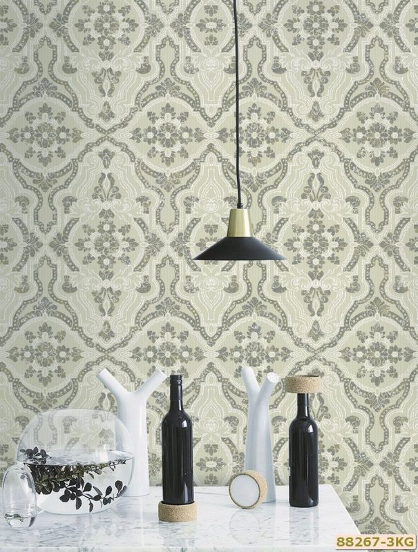 Không gian trong nhà được làm sang hơn bằng cách sử dụng giấy dán tường theo phong cách Hàn Quốc cổ điển.