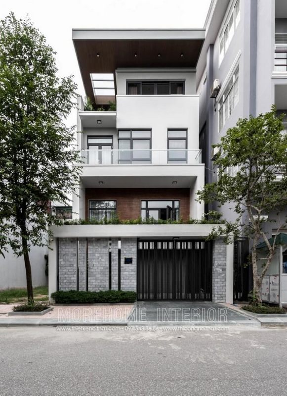 Công việc thi công kiến trúc hiện đại cho một nhà biệt thự 4 tầng tại tỉnh Nghệ An đang được thực hiện.